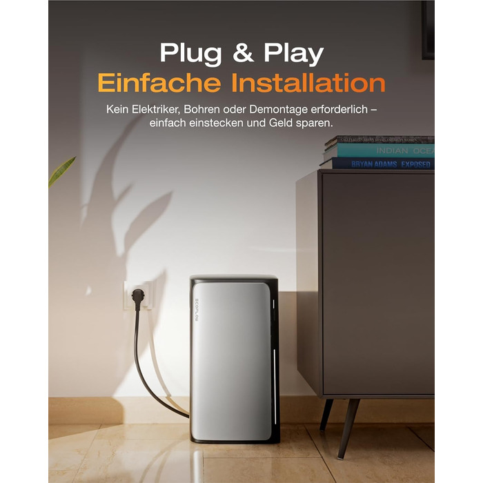 ПДВ, Балконна електростанція з накопичувачем, сонячний накопичувач 1,92 кВтгод, 100 сумісна з усіма балконними електростанціями, подвійні підключення змінного струму 2300 Вт, можливість розширення до 11,52 кВтгод, Plug&Play, IP65, TOU