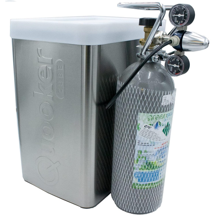 Редуктор тиску CO2 підходить для Quooker Cube на стандартних пляшках C0 2 кг, 6 кг, 10 кг включно з редуктором тиску, подовжувальним шлангом і матеріалом з'єднання, штепсельною системою
