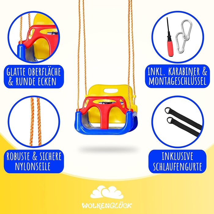 Дитячі гойдалки 3 в 1 від 6 місяців до 6 років Дитячі гойдалки для зовнішнього та внутрішнього використання Високоякісні гойдалки