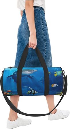 Спортивна сумка-мішок для подорожей Підводний світ, чорна, універсальний розмір, дорожня сумка на ніч