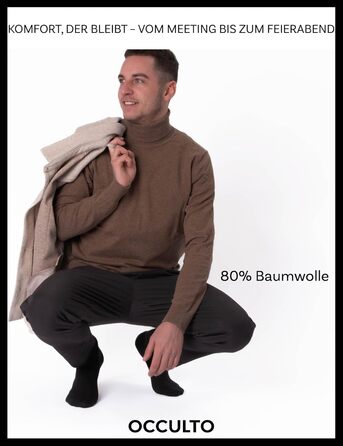 Чоловічі та жіночі чорні шкарпетки Occulto, 10, 20, 30 шт. (модель Hermann), розміри 43-46 Чорний