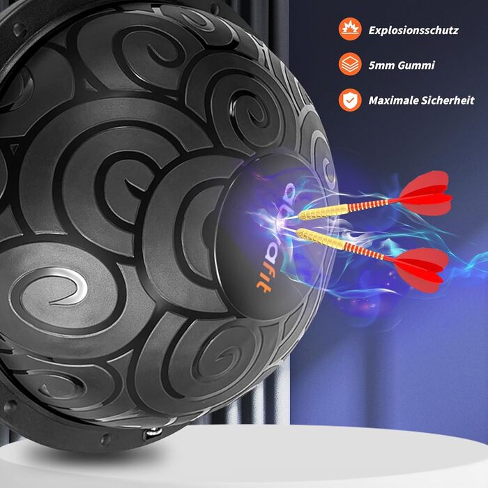 М&39яч для йоги Ativafit 60 x 18 см до 300 кг, напівсферичний м&39яч для балансування з еспандером та насосом, нековзний м&39яч для йоги для силових тренувань та тренувань балансу, чорний - новий