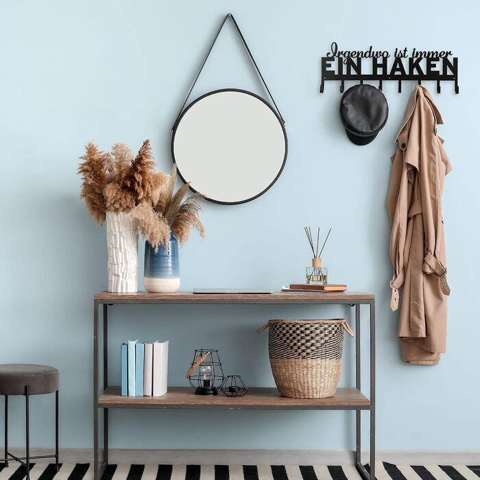 Вішалка для одягу Cepewa, щоб повісити Десь завжди є гачок кажучи 8 гачків 70x25x5см залізо гачки для пальто гачок вішалка (1 x ві