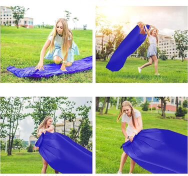 Надувний диван, шезлонг для кемпінгу, водонепроникний кемпінговий диван із захистом від протікання, портативний надувний диван для використання на свіжому повітрі, вечірок та подорожей (синій)