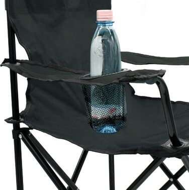 Складаний кемпінговий стілець Spetebo з тримачем для напоїв, набір з 2 шт. - 9 кольорів - Складаний кемпінговий стілець з сумкою для перенесення - Складаний стілець для фестивалів, відпочинку, саду, риболовлі, витримує до 100 кг, чорний