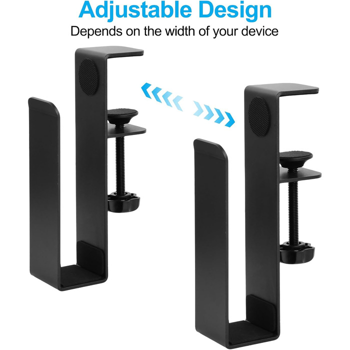 Докено Регульований бічний тримач для ноутбука на стіл, вертикальна підставка без свердління для ноутбука, документів та аксесуарів. Кріплення на край столу.