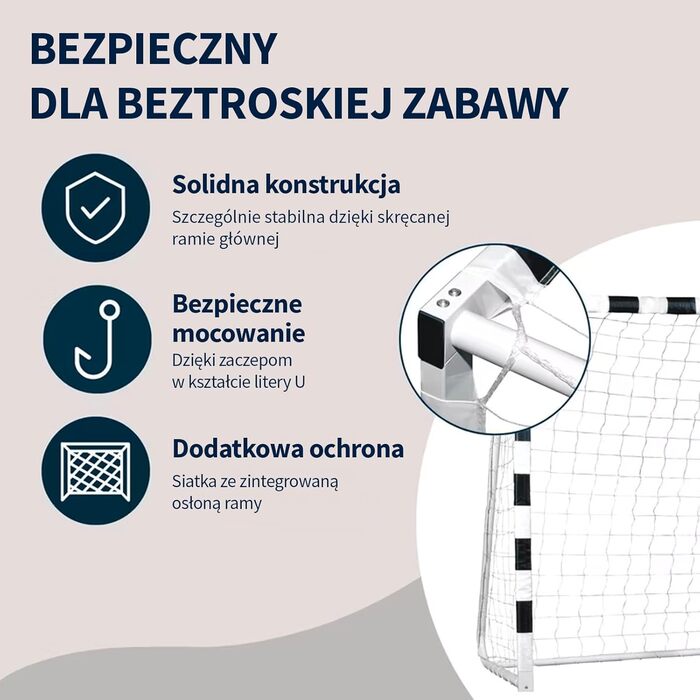 Футбольні ворота Hudora 76903 зі справжньою висотою 200 см