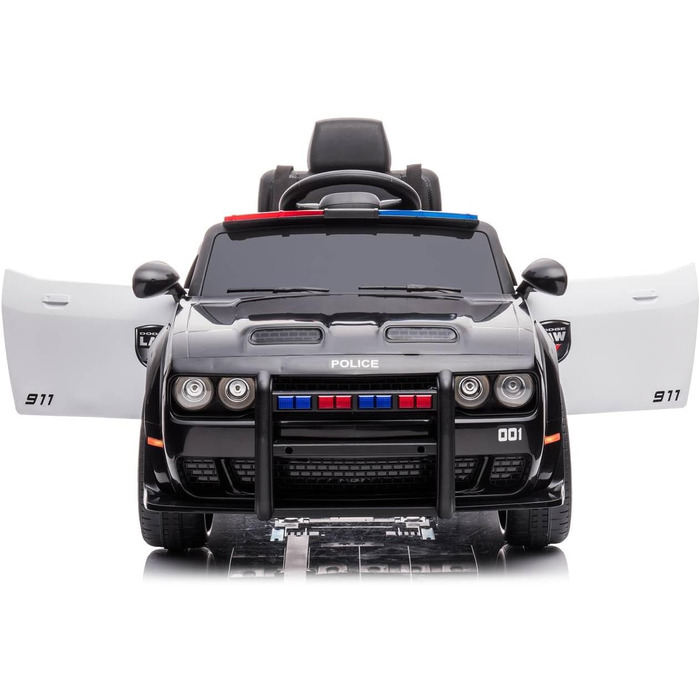 Дитячий транспортний засіб - електромобіль Dodge Challenger з поліцейською ліцензією - акумулятор 12В, 2 двигуни - пульт дистанцій