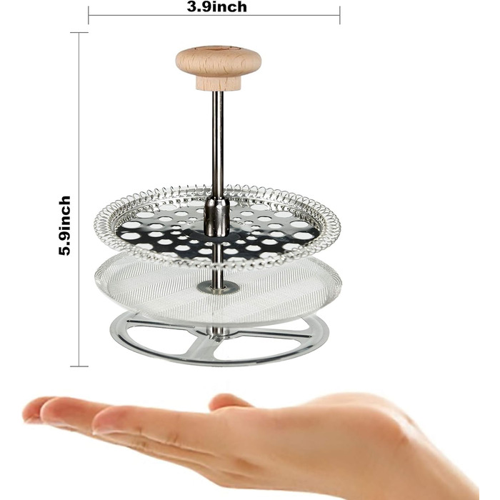 Запасний фільтр френч-преса Bestargo, змінний фільтр френч-преса з нержавіючої сталі, запасна частина кавового фільтра