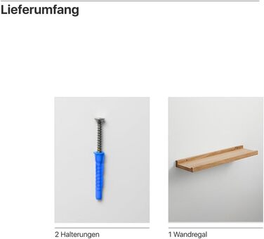 Дерев&39яна полиця для картин, настінна полиця, плаваюча полиця з дуба, полиця для коридору, дерев&39яний декор, настінна полиця, масив дерева (світлий дуб, ширина 80 см / глибина 15 см) Ширина 80 см / глибина 15 см світлий дуб