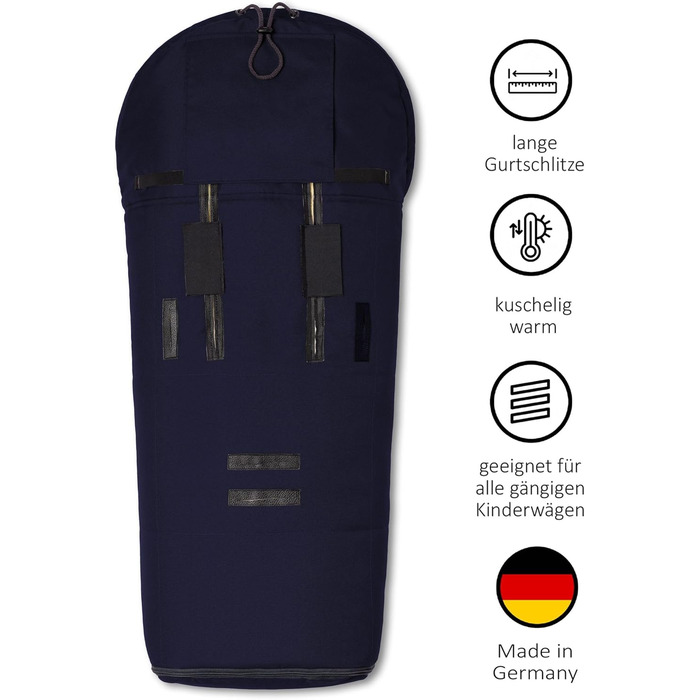 Муфта для ніг з овчини Iglu для коляски, баггі/зимова муфта дихаюча/тепла муфта для ніг вітро- та водовідштовхувальна, один розмір