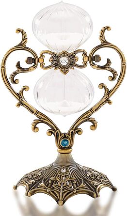 Пісочний годинник SuLiao для Uten, Поворотний на 720, Старовинний білий пісочний годинник, Вінтажний пісочний годинник 1 Hora Reloj de Arena, Великий метал, Пісочний годинник, Офіс, Письмовий стіл, Дім, Весільне оформлення (Білий, 60 хв)