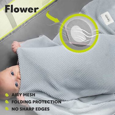 В1 дитяче ліжечко для подорожей, манеж з боковим входом, пеленальний столик, дві висоти підвіски матраца, іграшкове простирадло з