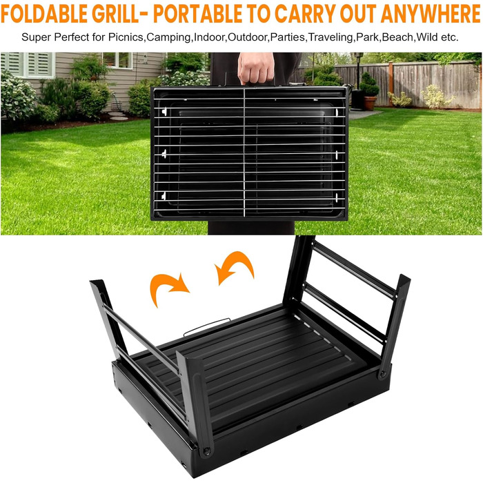 Вугільні барбекю Портативний гриль з нержавіючої сталі Коптильня для вугілля Char Broil Гриль-барбекю для кемпінгу на відкритому п