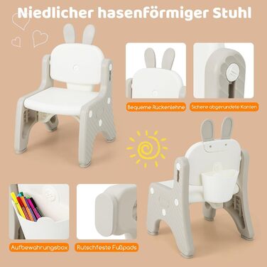 Дитячий стіл зі стільцем, дитяча зона відпочинку з місцем для зберігання, регульований по висоті дитячий стіл з відкидною книжково