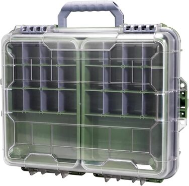 Рівневий водонепроникний ящик для рибальських снастей Seaknight, надійний замок, міцний ABS-пластик та регульовані відділення, органайзер для зберігання спорядження для лову коропа, окуня, прісноводної та морської ловлі, зелений, 3-