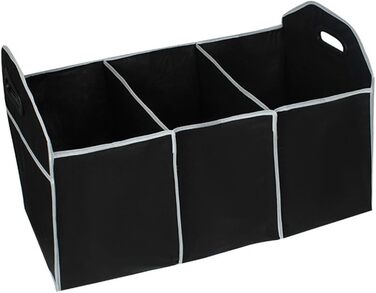 Органайзер для багажника, універсальна складана сумка для зберігання, автомобільний вантажний органайзер з 3 відділеннями, портативне рішення для зберігання речей в авто для позашляховиків, пікапів, фургонів, седанів, аксесуари для автомобілів