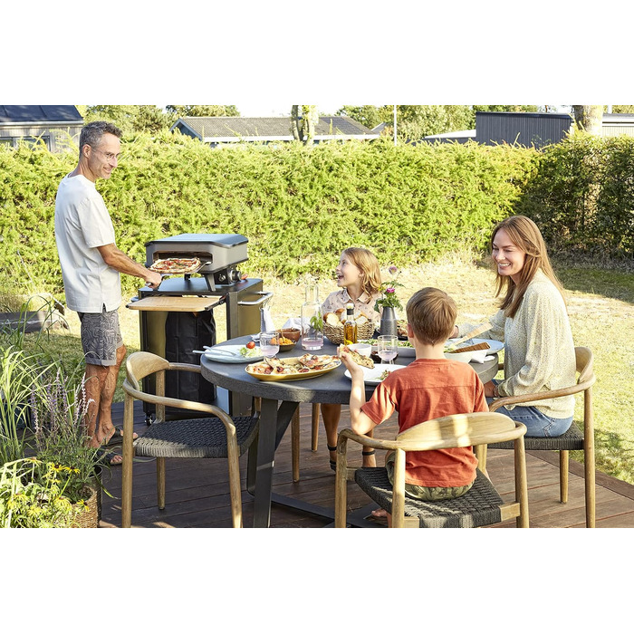 Газова піч для піци Cozze на відкритому повітрі - швидко та легко, ідеально підходить для піци Ø34 см, електронне запалювання, двошарова термостійка тип, 17'