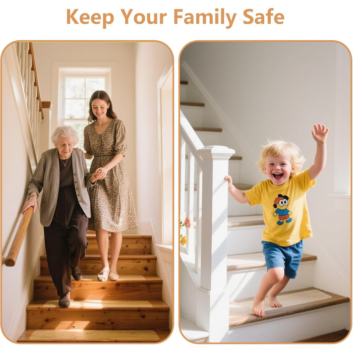 Килимки для сходів Прозорі протиковзкі килимки 15X80 Самоклеючі килимки для сходів Нековзні смужки для сходів Протиковзкі смужки для сходів Водонепроникні для дерев&39яних сходів, 15 шт.