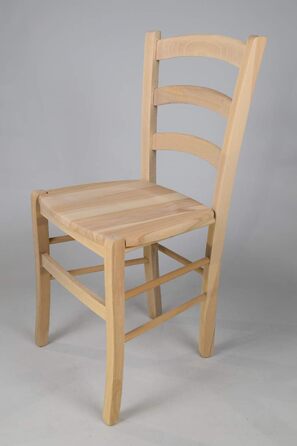 Комплект із 2 стільців Venezia для кухні та їдальні, міцний каркас з полірованої букової деревини, необроблене та 100 натуральне поліроване дерев&39яне сидіння. Комплект із 2 дерев&39яних стільців.