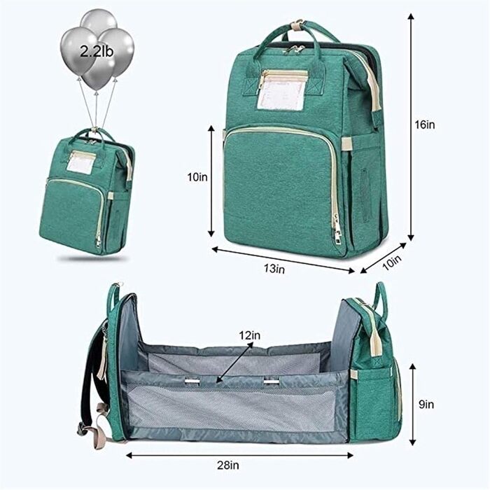 Портативний пеленальний мішок, багатофункціональний водонепроникний рюкзак для підгузників, дитяче ліжечко для подорожей дитяче лі