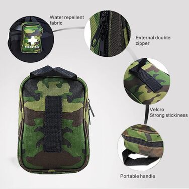 Набір першої допомоги, Survival 168 Piece Аварійний компактний набір з сумкою для першої допомоги на поясі Edc Small Pouch для дом