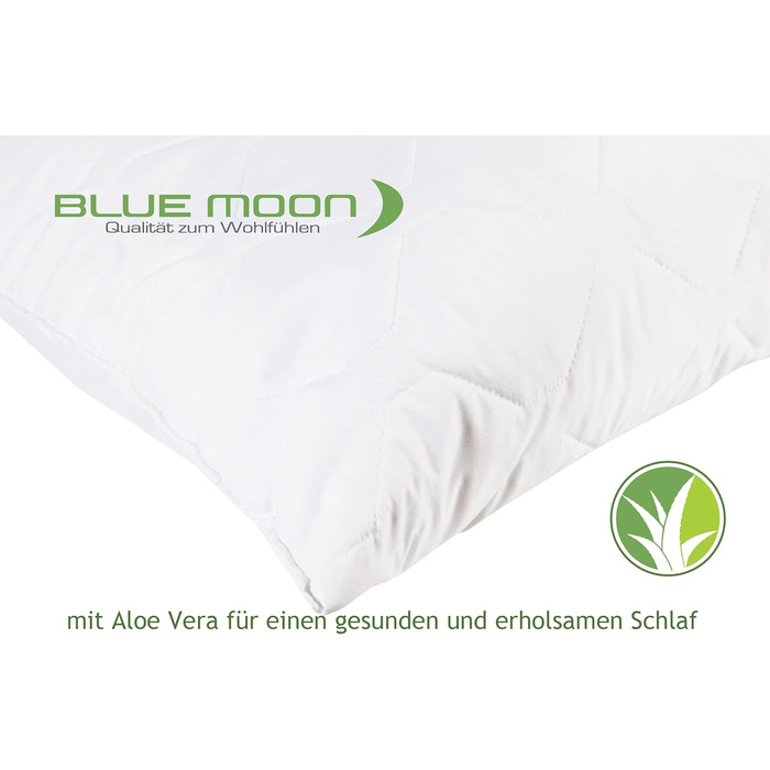 Подушка BLUE MOON з алое вера 70x90, комфортна подушка для сну, дихаюча подушка від алергії, зимова та літня подушка, 100 зроблено в ЄС, 70x90 см