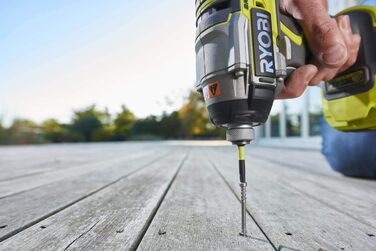 Безщітковий акумуляторний ударний гайковерт Ryobi DeckDriveTM ONE 18 В R18IDBL-0, з набором насадок 3, крутний момент 270 Нм, безщ
