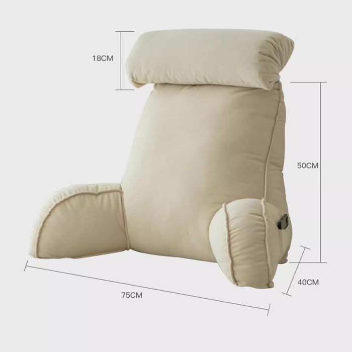 Подушка для читання на диван-ліжко, зручна подушка для шиї, затишна знімна подушка для спини, м&39яка подушка для підтримки шиї, знеболювальна, подушка для спини (сіра)