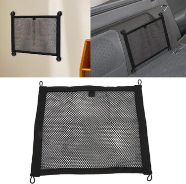 Еластична сітка для багажу, розтягувана, універсальна автомобільна сітка для зберігання речей, 42 x 36 см, 2 шт.
