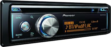 Автомобільна стереосистема Pioneer DEH-X8700BT 1DIN, вхід Bluetooth, MP3, USB та AUX, RGB-підсвічування, гучний зв'язок Bluetooth, додаток Smart Sync, 5-смуговий еквалайзер