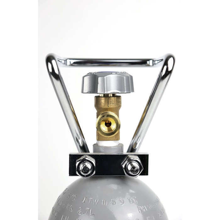 Балон з вуглекислим газом Gases Partners 2 кг/газовий балон, наповнений 2 кг вуглекислого газу (CO2) / харчова якість відповідно до E290 / НОВА пляшка / 10 років TV