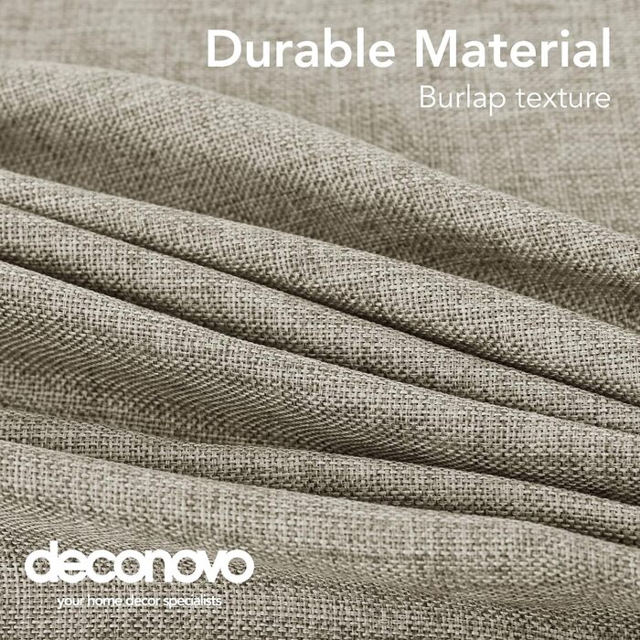 Скатертина Deconovo linen-look Скатертина на стіл водовідштовхувальна з льону з ефектом лотоса, 130х220 см, льон, 130х220 льон