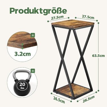 Металева підставка для квітів Bamworld з дерев&39яними полицями, 2-рівнева підставка для рослин промислового дизайну, квітковий табурет для вітальні, балкону, прикраси саду