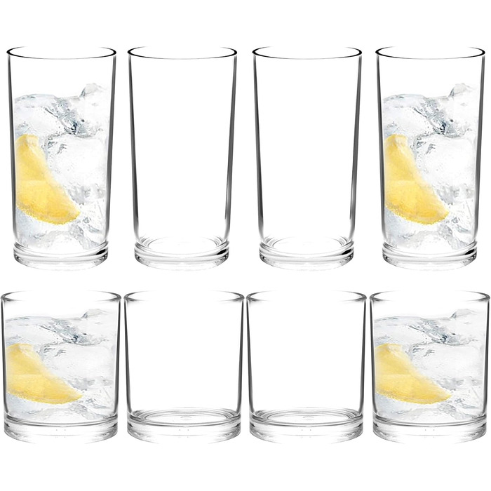 Стакани для пиття 350 мл та 500 мл, багаторазові стакани для води, пластикові стакани, багаторазові пластикові стакани, небиткі ст