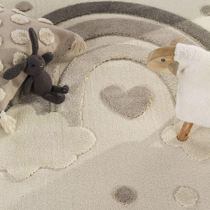 Дитячі килимки Килимок для дитячої кімнати Килимок для дитячої кімнати Ігровий килимок з коротким ворсом Sun Fluffy 3D, колір темн