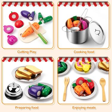 Дитяча кухня посуд аксесуари дерево, нержавіюча сталь кухонні іграшки грати кухонні каструлі сковорідки з нержавіючої сталі кухня