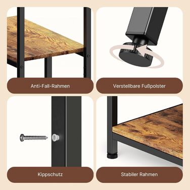 Ярусна зміщена книжкова полиця Bealife. Відкрита окремостояча полиця для вітальні, промисловий дизайн, 98 x 30 x 180 см, офіс, кабінет, ретро, 5-