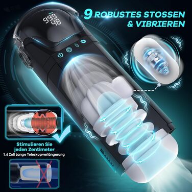 Чоловічий мастурбатор PRONFANS, з додатком, 9 режимів смоктання, поштовхів і вібрації