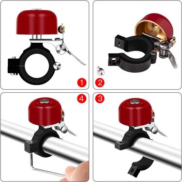 Класичний латунний велосипедний дзвінок Greallthy для керма 22,2-31,8 мм