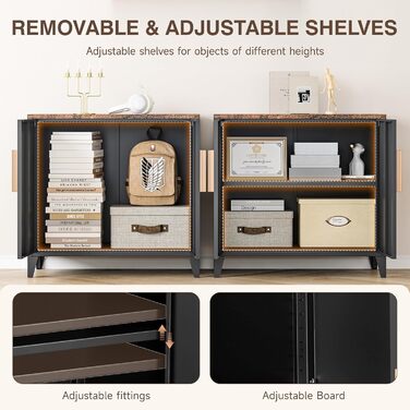 Металева шафа, шафа для зберігання речей, металевий комод, сервант, кухонна шафа, балконна шафа, бічна шафа, садова шафа, шафа для документів, шафа для передпокою, регульована полиця, 40Г x 80Ш x 76В см