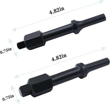 Насадки для пневматичних молотків з накидною гайкою, 37315 3/8 дюйма та 37316 1/2 дюйма для пневматичного викрутки болтів Shake 'n Break (32029 Насадки для пневматичних молотків 2 шт.), 32029