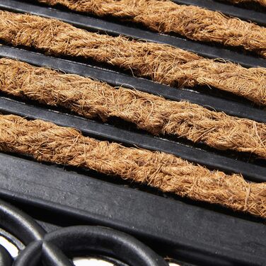 Кокосовий килимок NYVI - Нековзний, водонепроникний, для використання всередині та зовні приміщень - Кокосовий килимок, що вловлює бруд - Прямокутний 45x75 см - Прикраси 45x75 см