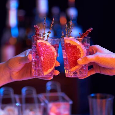 Пластикових стаканчиків преміум-класу, стаканчики для вечірок, стаканчики для пиття з золотим блиском (285 мл / 10 унцій) - тверді