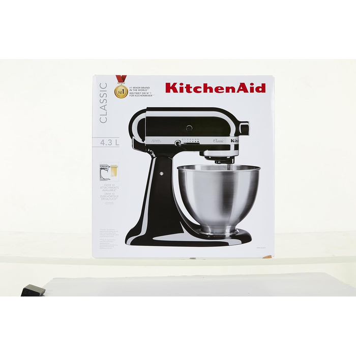 Кухонні комбайни KitchenAid CLASSIC 4.3 л з відкидною головкою двигуна, 4,3 л, чорний чорний одинарний