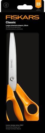 Садові ножиці Fiskars Classic Large універсальні, для правшів, загальна довжина 25 см, покращений гвинт Torx та ергономічніша ручка, якісна сталь/пластик, помаранчеві, 1075039 Садові ножиці 25 см НОВИНКА