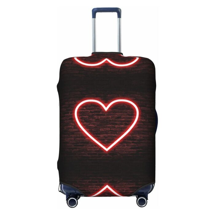 Чохол для валізи Червоне серце BAFAFA, захисний еластичний чохол від подряпин та пилу, чорний, розмір 85