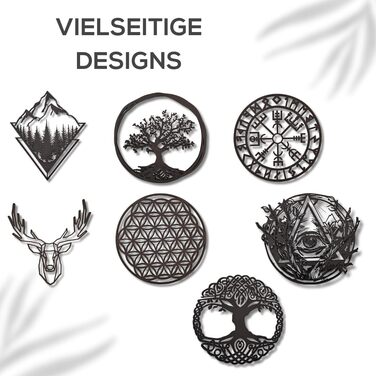 Настінне оздоблення KUINEA гори, фреска дерево колір антрацит настінне оздоблення для дому, офісу, спальні, вітальні та кухні, гір