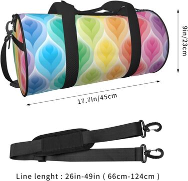 Яскрава дорожня сумка Райдуга, спортивна сумка для чоловіків та жінок, сумка-мішок з градієнтом та візерунком листя