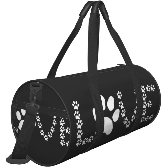 Дорожня сумка-циліндр, принт Сліди лап, спортивна сумка для чоловіків та жінок, сумка-мішок, спортивна сумка